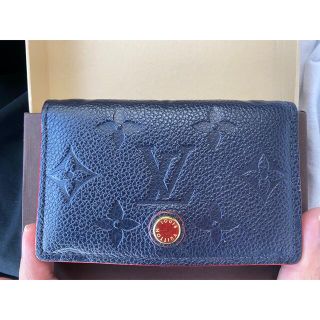 ルイヴィトン(LOUIS VUITTON)のルイヴィトン カードケース モノグラム　ブラック 黒 ゴールド金具(名刺入れ/定期入れ)