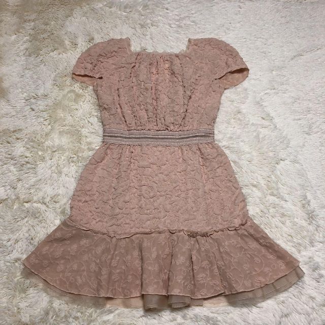 美品 ニナリッチ ひざ丈 ワンピース フランス製 総柄 花柄 シルク M M