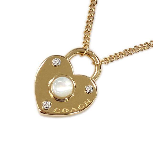 【新品】コーチ ネックレス C4255-GLD アクセサリー パール ハート