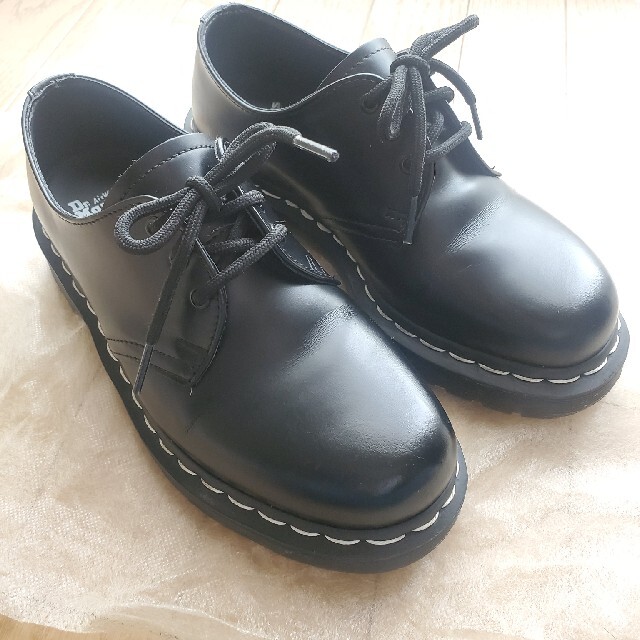 Dr.Martens　3ホール　white stitch　ホワイトステッチローファー/革靴