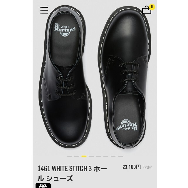 Dr.Martens(ドクターマーチン)のDr.Martens　3ホール　white stitch　ホワイトステッチ レディースの靴/シューズ(ローファー/革靴)の商品写真