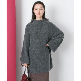 バイマレーネビルガー(BY MALENE BIRGER)のバイ マレーネ ビルガー  モヘヤ ウール ニット ハイネック グレー 手洗い可(ニット/セーター)