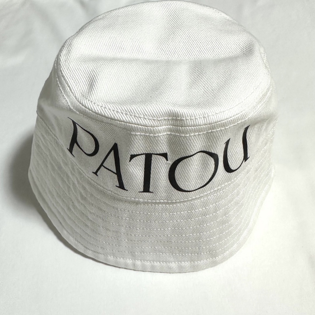 [新品未着用] Patou ロゴ バケットハット ホワイト XS/S