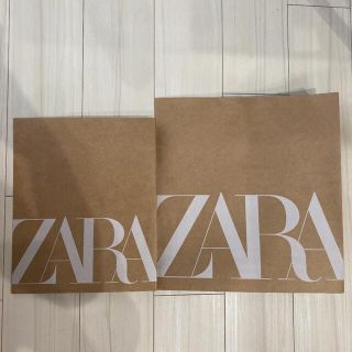 ザラ(ZARA)のZARA ザラ　ショップ袋　紙袋　ショッパー　ギフト　包装　紙　袋　2点セット(ショップ袋)