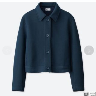 ユニクロ(UNIQLO)の時の雫様 専用 UNIQLO U ダブルフェイスジャケット ネイビー(ブルゾン)