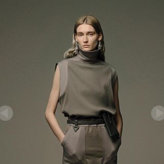 ジルサンダー(Jil Sander)のthe reracs  タキシードカラーリブプルオーバー(カットソー(半袖/袖なし))