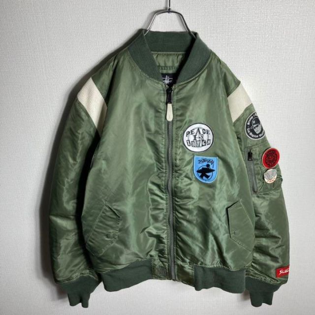 STUSSY(ステューシー)の【25周年特別記念モデル】ステューシー　MA-1　ブルゾン　アルファー　美品 メンズのジャケット/アウター(フライトジャケット)の商品写真