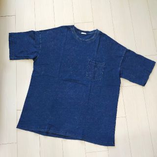 ジーユー(GU)の【GU】デニムカラー 半そで Tシャツ ゆったりシルエット(Tシャツ/カットソー(半袖/袖なし))