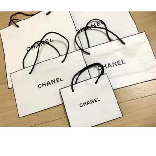 シャネル(CHANEL)の8/22〆★CHANEL白紙袋ショッパー5枚大中小プレゼント包装高級ブランド好(ショップ袋)