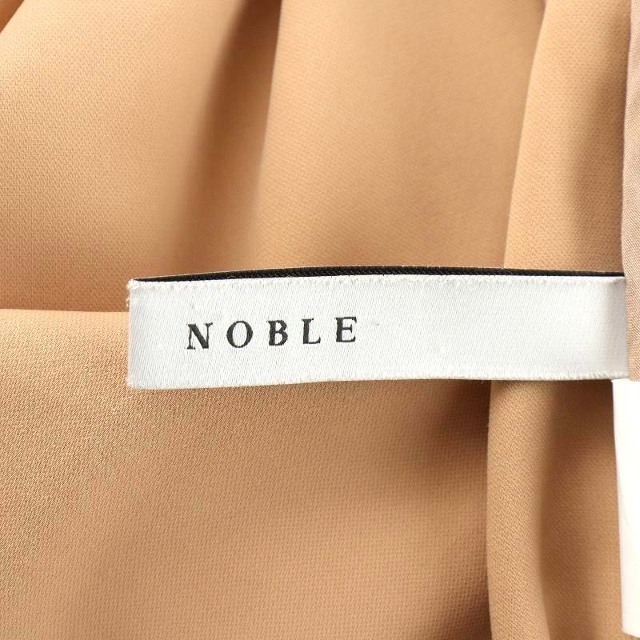 Noble(ノーブル)のノーブル NOBLE 19SS ノーカラーコート ロング丈 36 S ベージュ レディースのジャケット/アウター(その他)の商品写真