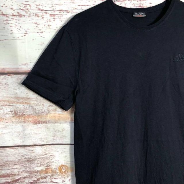 Kappa(カッパ)の輸入古着 Kappa 刺繍ロゴ ネイビー Lサイズ メンズのトップス(Tシャツ/カットソー(半袖/袖なし))の商品写真