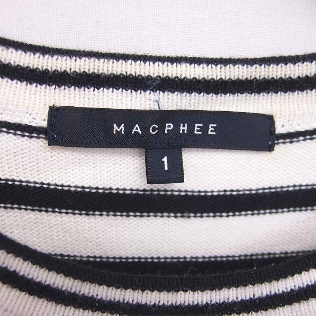 MACPHEE(マカフィー)のマカフィー トゥモローランド ニット セーター ボーダー 長袖 1 アイボリー レディースのトップス(ニット/セーター)の商品写真