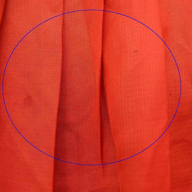 ROPE’(ロペ)のロペ ROPE スカート フレア ひざ丈 タック 無地 薄手 9 オレンジ レディースのスカート(ひざ丈スカート)の商品写真