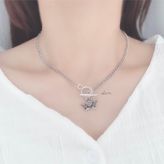 新作＊ angel mantel choker 天使 ハンドメイドのアクセサリー(ネックレス)の商品写真