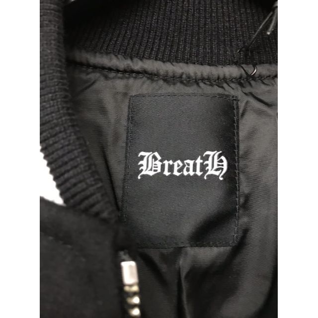 BREATH - ブレス☆21SS パイソンロゴレザー切替スタジャンジャケットの