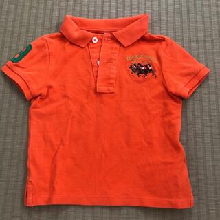 ラルフローレン(Ralph Lauren)のラルフローレン　オレンジ　ポロシャツ  サイズ80 半袖　12M ロゴ刺繍　乗馬(シャツ/カットソー)