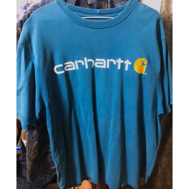 carhartt(カーハート)のcarhartt ターコイズブルー メンズのトップス(Tシャツ/カットソー(半袖/袖なし))の商品写真