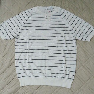 ユニクロ(UNIQLO)のユニクロボーダークルーネックセーター(Tシャツ/カットソー(半袖/袖なし))