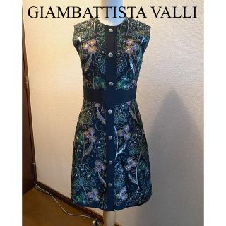 ジャンバティスタヴァリ(Giambattista Valli)のGIAMBATTISTA VALLI  レア 豪華な総刺繍 ワンピース(ひざ丈ワンピース)