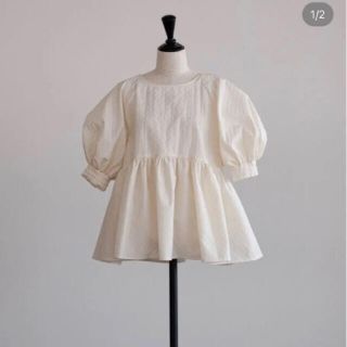 OHGA キルティングブラウス QUILTING BLOUSE オフホワイト(シャツ/ブラウス(半袖/袖なし))