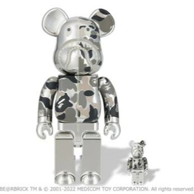 BAPE ABC CAMO SHARK BE@RBRICK 100%u0026400%-