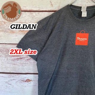 輸入古着 GILDAN パネラブレッド 企業ロゴ 両面プリント Tシャツ 2XL(Tシャツ/カットソー(半袖/袖なし))