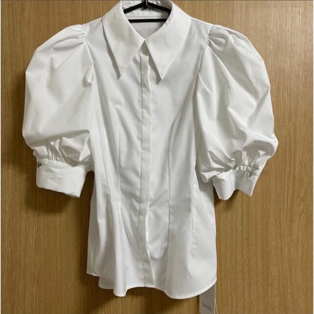 SNIDEL(スナイデル)のSNIDEL ビッグカラーシャツブラウス レディースのトップス(シャツ/ブラウス(半袖/袖なし))の商品写真