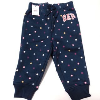 ベビーギャップ(babyGAP)のGapロゴ 裏起毛 あたたか 水玉カラフルゴムパンツ ベビー キッズ kids (パンツ)