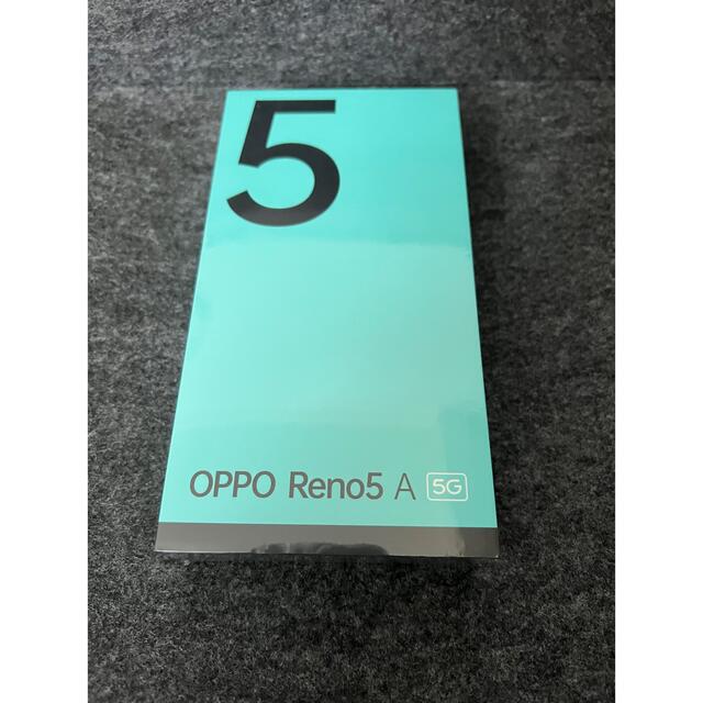 OPPO(オッポ)のOPPO Reno5 A eSIM A103OP アイスブルー　新品未開封 スマホ/家電/カメラのスマートフォン/携帯電話(スマートフォン本体)の商品写真