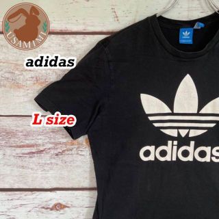 アディダス(adidas)の輸入古着 adidas アディダス トレフォイル プリント Tシャツ Lサイズ(Tシャツ/カットソー(半袖/袖なし))