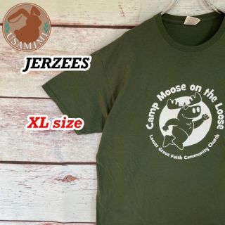 ジャージーズ(JERZEES)の輸入古着 JERZEES 鹿 アニマル プリント Tシャツ XL(Tシャツ/カットソー(半袖/袖なし))