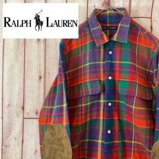 ラルフローレン(Ralph Lauren)の【美品】ラルフローレン 長袖シャツ チェックシャツ エルボーパッチ(シャツ)