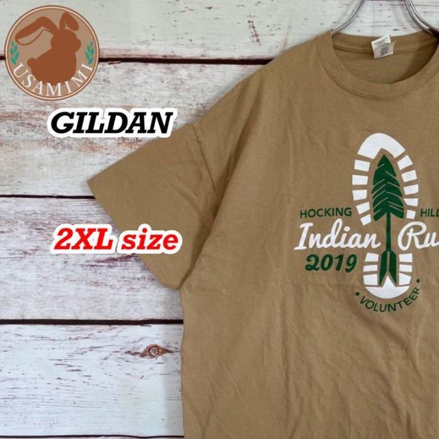 輸入古着 GILDAN ホッキングヒルズトレイルラン 記念Tシャツ 2XL メンズのトップス(Tシャツ/カットソー(半袖/袖なし))の商品写真