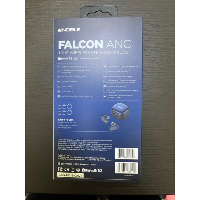 NOBLE 完全ワイヤレスイヤホン FALCON ANC スマホ/家電/カメラのオーディオ機器(ヘッドフォン/イヤフォン)の商品写真