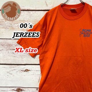 ジャージーズ(JERZEES)の00s JERZEES ジャージーズ ピエロ 両面プリント オレンジ XL(Tシャツ/カットソー(半袖/袖なし))