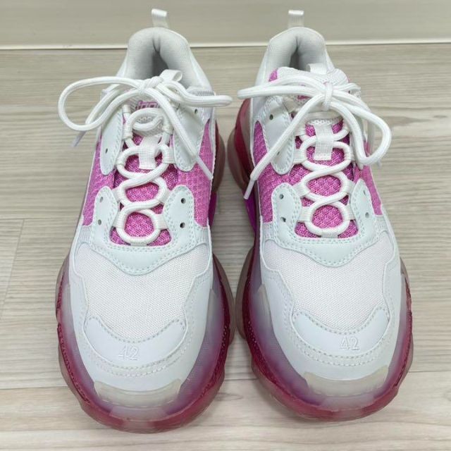 箱保存袋付き バレンシアガ TRIPLE S トリプルS クリアソールスニーカー