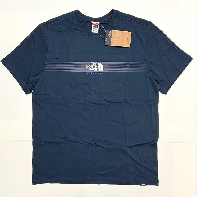 THE NORTH FACE(ザノースフェイス)のL 新品 海外限定 ノースフェイス センター ロゴ Tシャツ 紺 TEE メンズのトップス(Tシャツ/カットソー(半袖/袖なし))の商品写真