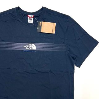 ザノースフェイス(THE NORTH FACE)のL 新品 海外限定 ノースフェイス センター ロゴ Tシャツ 紺 TEE(Tシャツ/カットソー(半袖/袖なし))