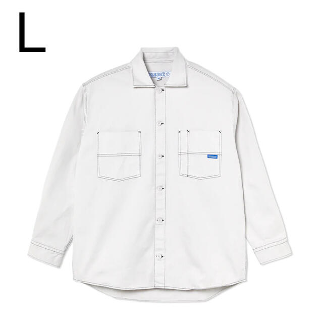 POLAR SKATE / BIG BOY SHIRT WASHED WHITE