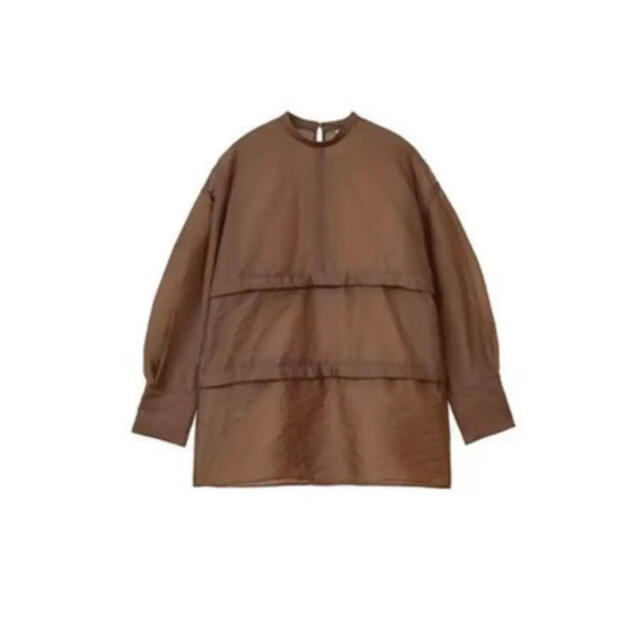 当店特典行き clane クラネ 3ARRANGE SHEER TOPS ブラウン サイズ2