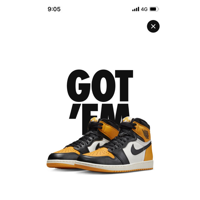 メンズNike Air Jordan 1 High OG "Taxi"