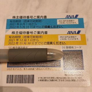 エーエヌエー(ゼンニッポンクウユ)(ANA(全日本空輸))の全日空 ANA 株主優待券 2枚(その他)