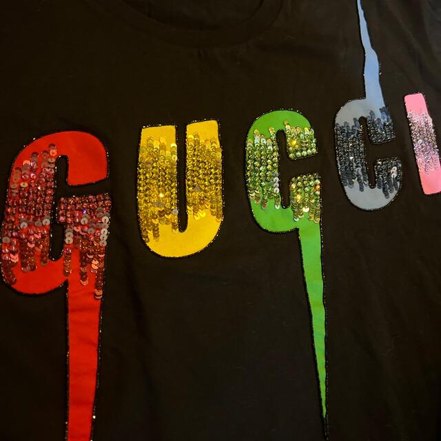 Gucci(グッチ)のGUCCI スパンコール ロゴ Ｔシャツ メンズのトップス(Tシャツ/カットソー(半袖/袖なし))の商品写真