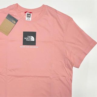 ザノースフェイス(THE NORTH FACE)の新品 海外限定 ノースフェイス センター ボックス ロゴ Tシャツ ピンク(Tシャツ/カットソー(半袖/袖なし))