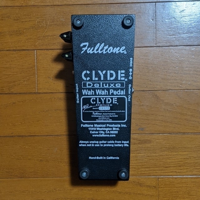 初期型 Fulltone Clyde Wah Deluxe S/N9077 楽器のギター(エフェクター)の商品写真