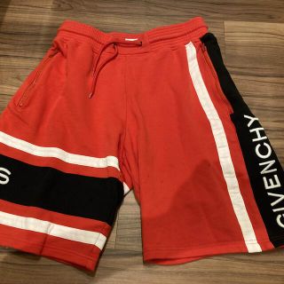 ジバンシー GIVENCHY ハーフパンツ メンズ 赤 おしゃれ ロゴ入り