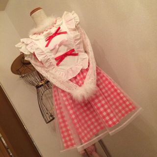 アンジェリックプリティー(Angelic Pretty)のチェック　ジャンパースカート(ひざ丈スカート)