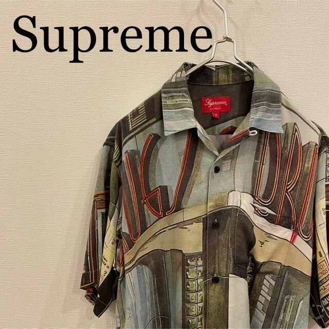 美品 supreme drugs rayon shirt レーヨンシャツ