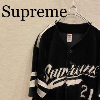 Supreme - 美品 Supreme ベロア ベースボールシャツ シュプリーム 人気 ...