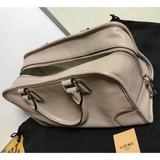 LOEWE アマソナ28　ミニボストンバック　グレージュ　ほぼ新品ハンドバック